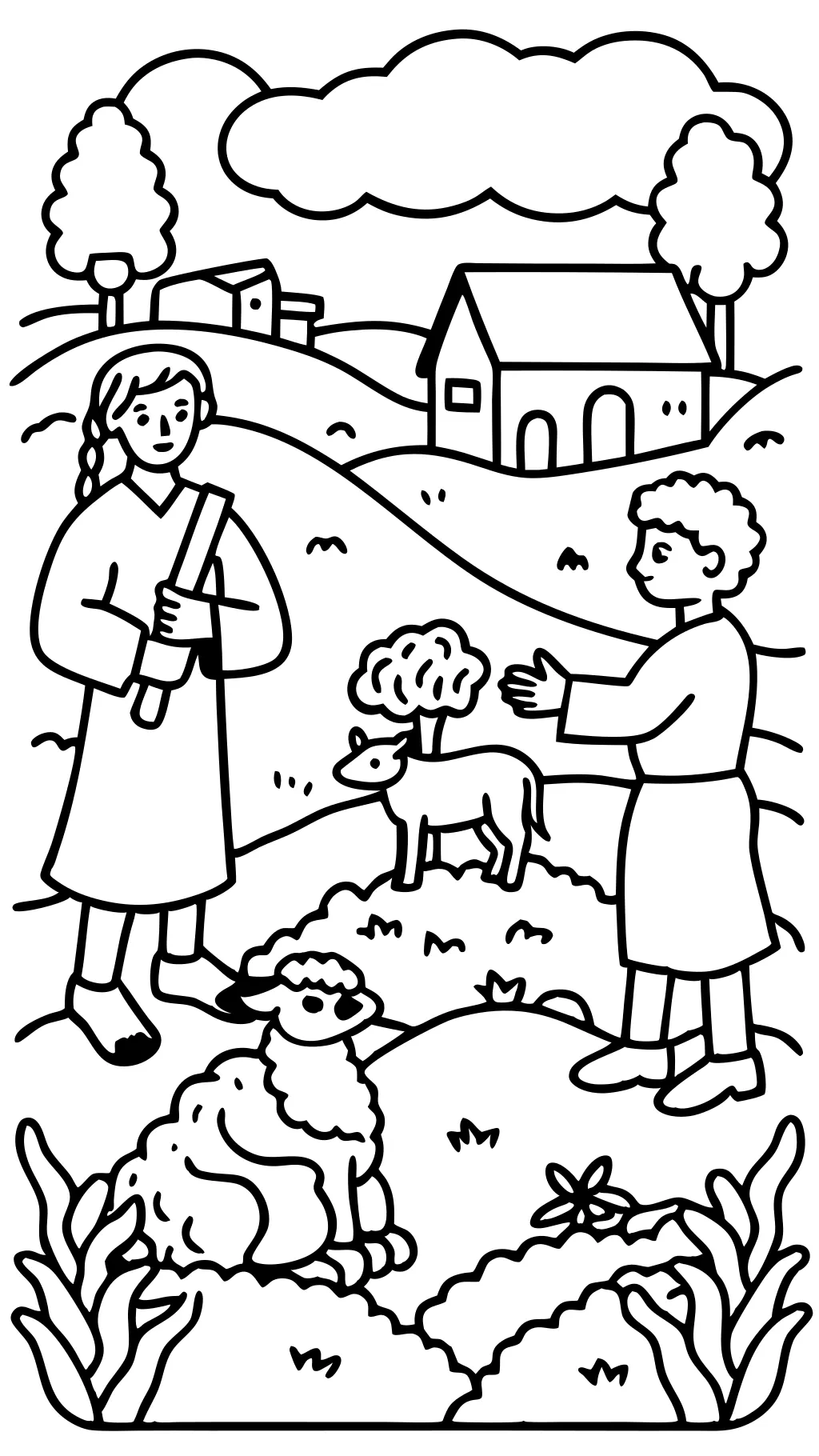 coloring pages of cain and abel